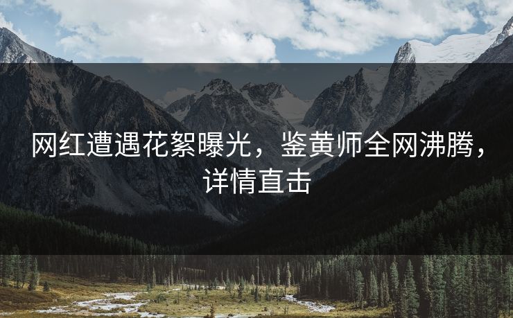 网红遭遇花絮曝光，鉴黄师全网沸腾，详情直击
