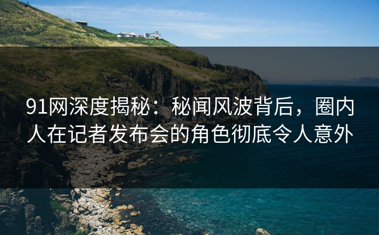 91网深度揭秘：秘闻风波背后，圈内人在记者发布会的角色彻底令人意外
